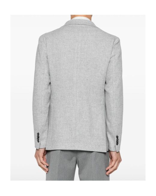 Tagliatore Gray Single-Breasted Blazer for men
