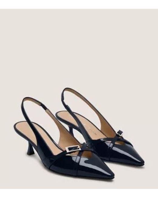 Stuart Weitzman Blue Georgie Slingback 50 Pointed-Toe Sandals