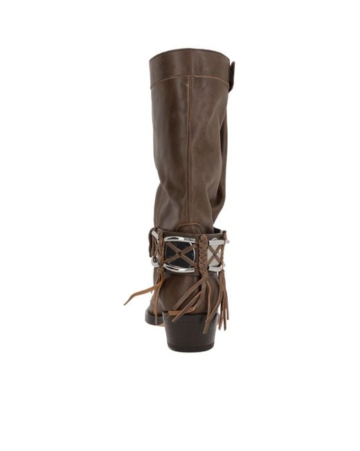 Isabel Marant Brown Ademe Fringed Ankle Boots