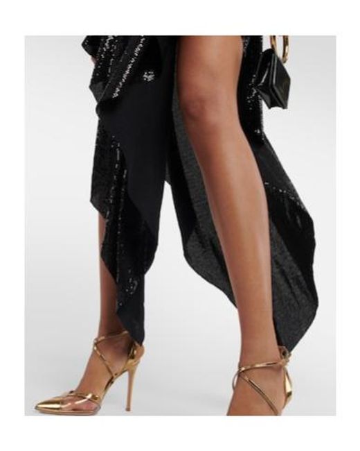 Alexandre Vauthier Black Sequined Halterneck Minidress