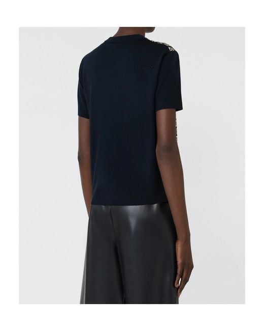 Max Mara Black Short Sleeve Sweater