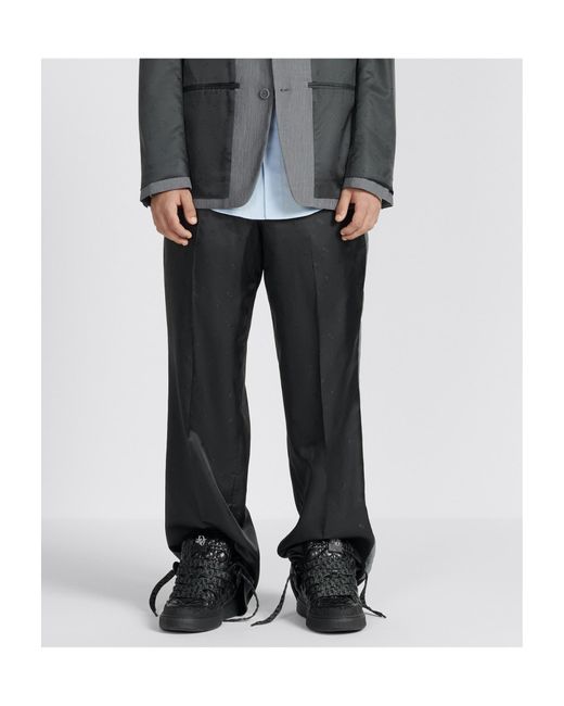 Dior Gray Homme Button Detailed Straight Leg Pants for men
