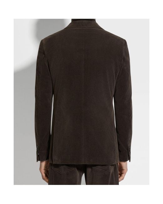 Zegna Black Cashco Single-Breasted Jacket for men