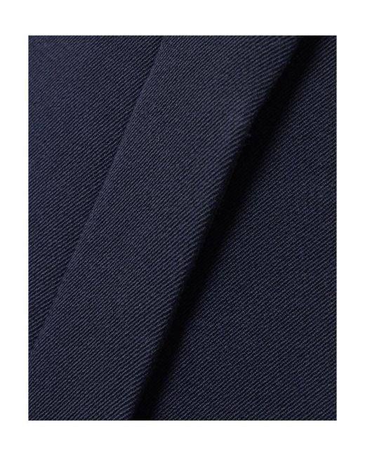 The Row Blue Logo Wool Twill Flared Dress Pants