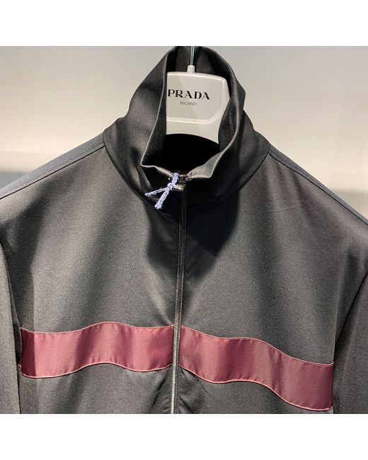 Prada Black Striped Casual Jacket for men