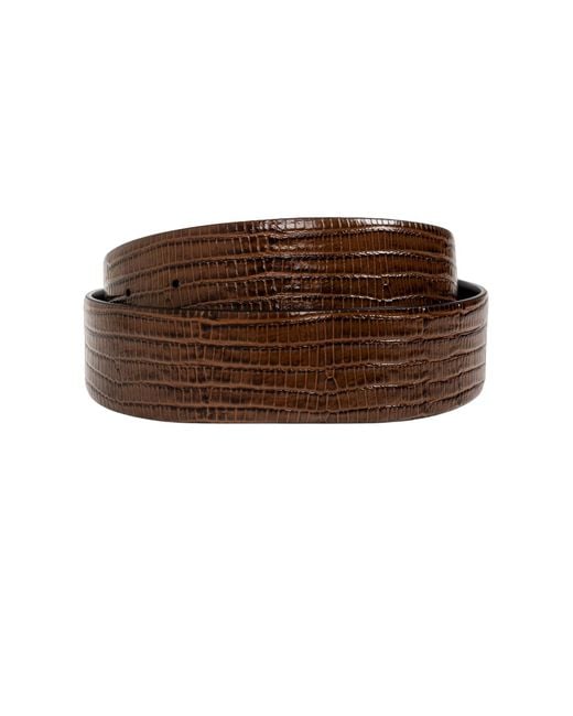 Tom Ford Brown Scale-Patterned Belt for men