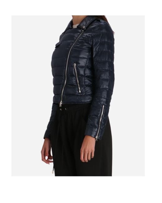 Herno Blue Zip Quilted Jacket