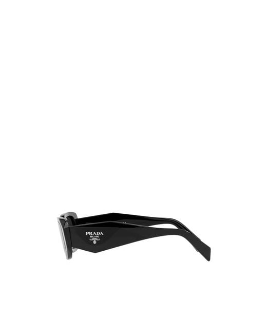 Prada White Logo Rectangular Sunglasses