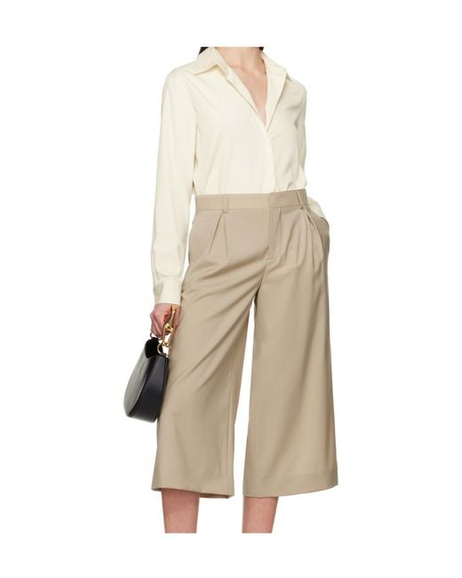 Moschino Natural Belt Loop Casual Pants