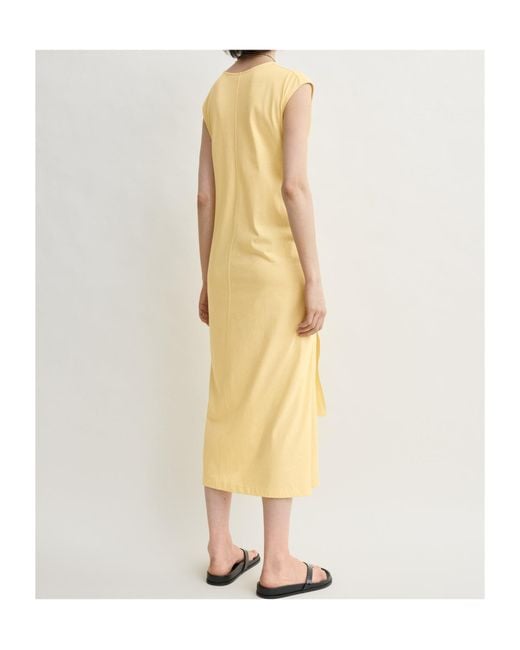 Totême  Metallic Tie-waist Jersey Dress Buttercup
