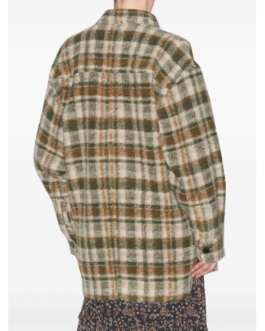 Isabel Marant Green Mini Check Shirt Jacket