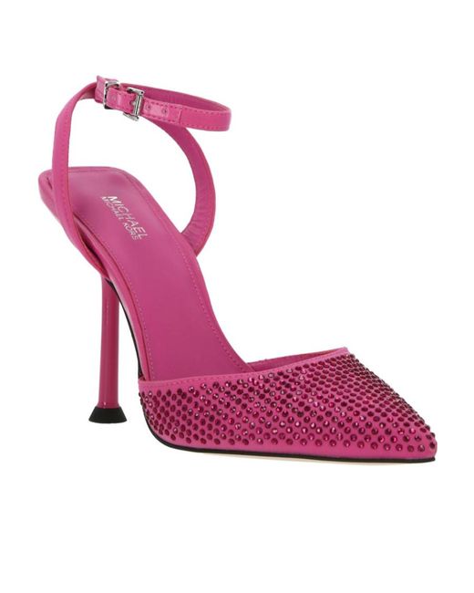 MICHAEL Michael Kors Pink Michael Kors Stud Embellished Pointed Toe Pumps