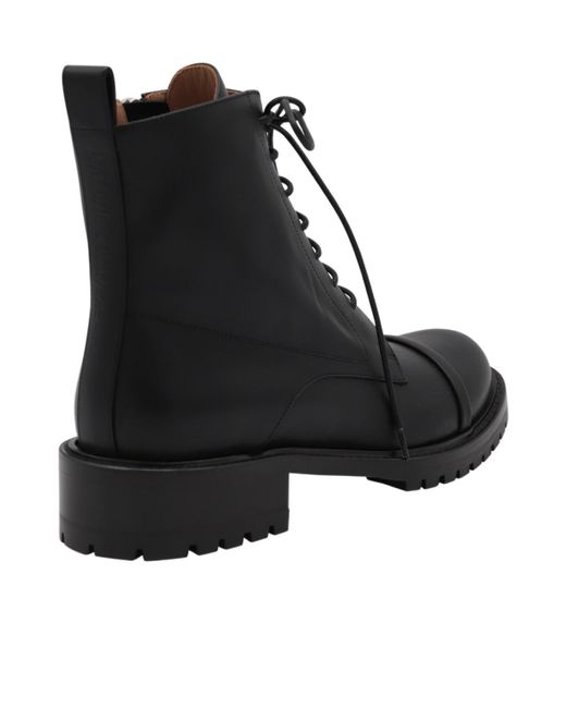 Malone Souliers Black Round Toe Lace-Up Ankle Boots