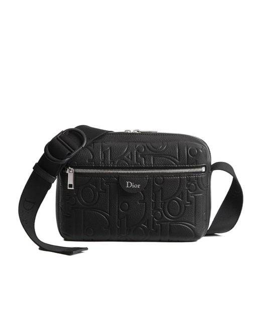 Dior Black Rider Zipped Messenger Bag for men