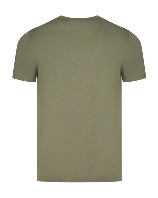Dondup Green Monogram Crew-Neck T-Shirt for men