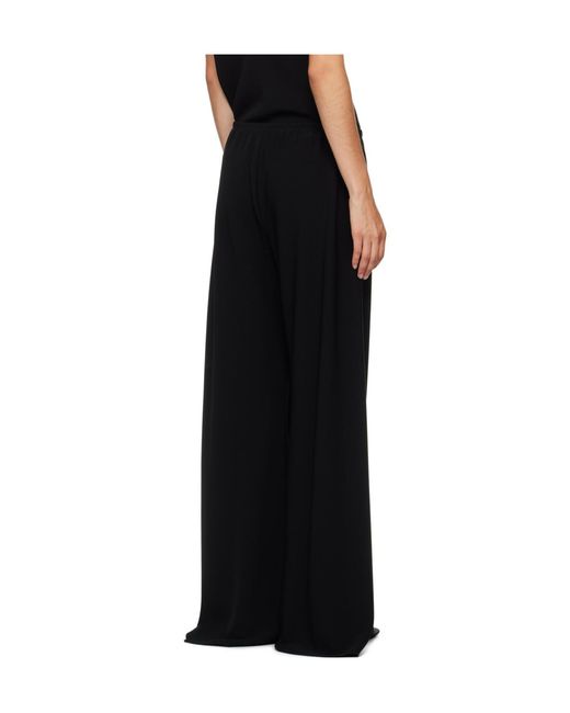 The Row Black Wide-Leg Casual Trousers