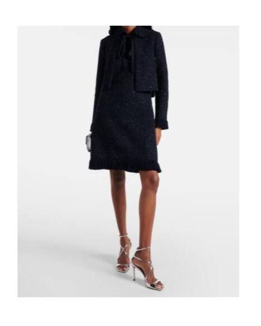 Oscar de la Renta Blue Tweed Jacket
