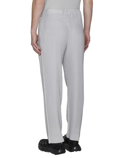 Issey Miyake Gray Homme Plissé Pleated Trousers for men