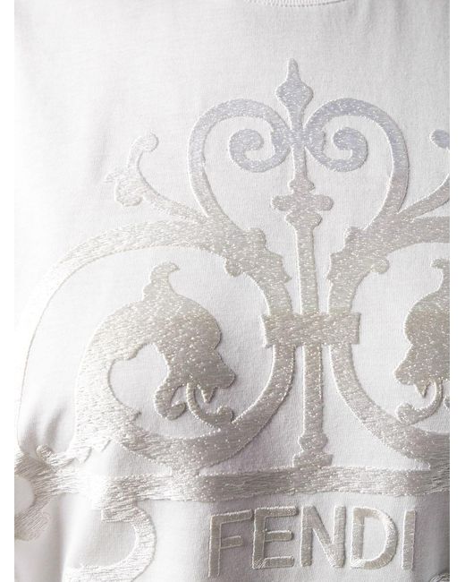 Fendi White Gate Logo T-Shirt