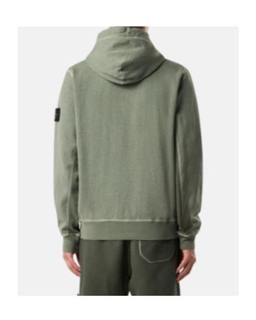 Stone Island Green Zip-Up Hooded Jacket for men