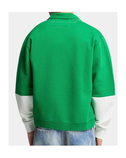 DSquared² Green Logo Patch Rugby Polo Shirt for men