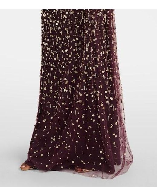 Jenny Packham Purple Sequined Gown