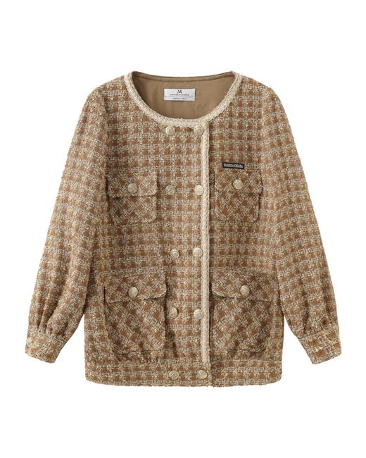 Marissa Chiara Natural Plaid Casual Jacket