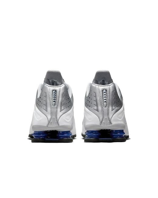 Nike White Shox R4 Lace-Up Sneakers for men