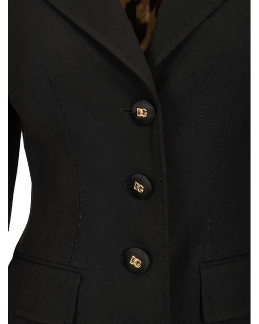 Dolce & Gabbana Black Fitted Blazer