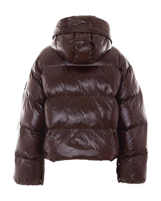 Pinko Brown Hooded Down Jacket