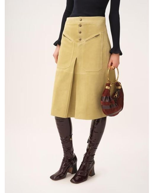 Chloé Yellow Knee-Length Skirt