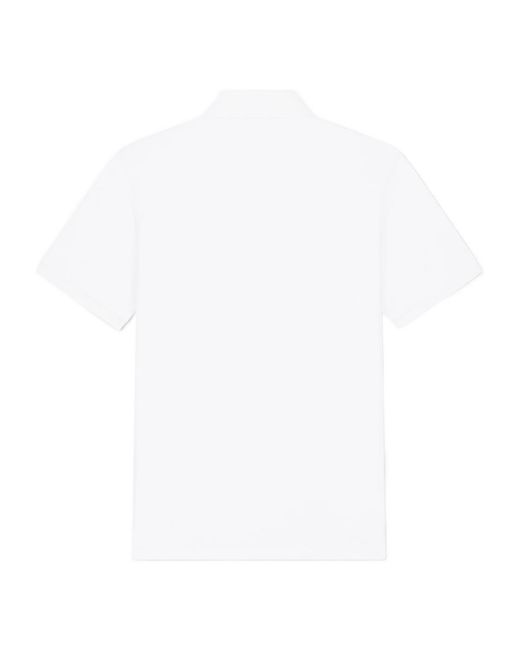 Emporio Armani White Piqué Polo With Embroidered Logo for men