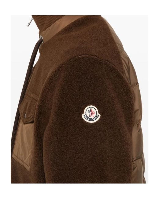 Moncler Brown High-Neck Long-Sleeved Knitwear for men