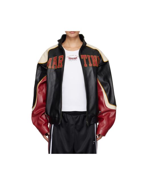 Martine Rose Blue Zip-Up High Neck Jacket for men