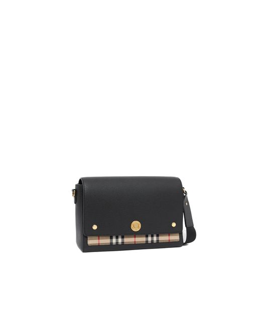 Burberry Black Vintage Checked Note Crossbody Bag