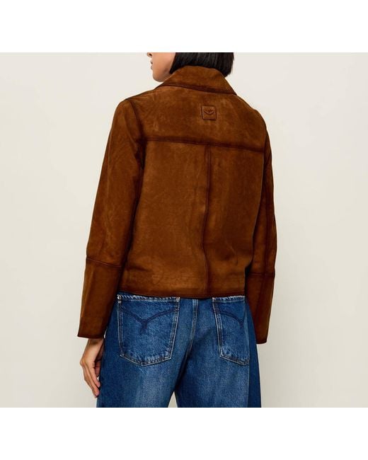 Zadig & Voltaire Brown Lessa Suede Leather Jacket