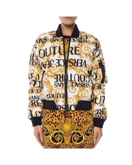Versace Jeans Metallic Baroque Printed Double-Sided Casual Jacket
