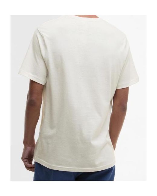 Barbour White Moorside T-Shirt for men