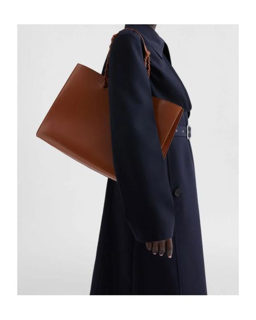 Jil Sander Brown Tangle Tote Bag