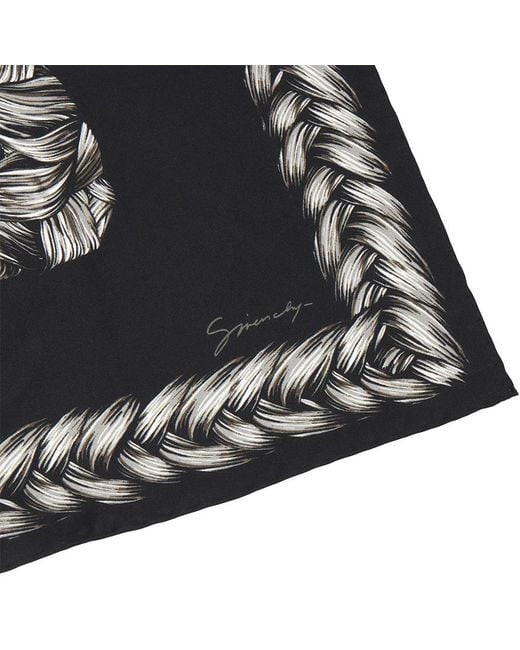 Givenchy Black Pattern Scarf