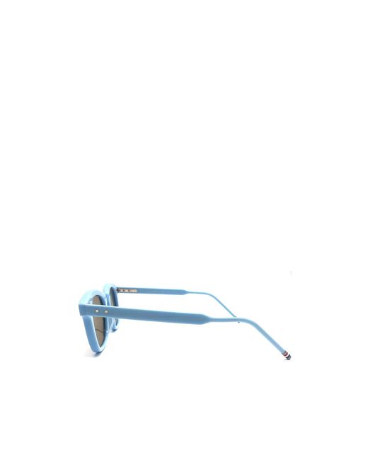Thom Browne Blue Eyewear Rectangle Frame Sunglasses