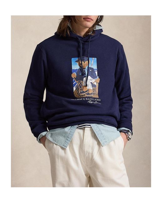 Polo Ralph Lauren Blue Minimalist Hoodie for men