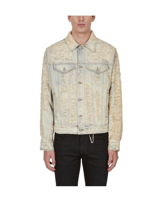 1017 ALYX 9SM Natural 1017 9Sm Distressed Long-Sleeved Denim Jacket for men
