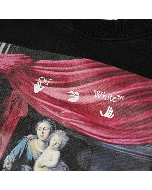 Off-White c/o Virgil Abloh Black Caravaggio Painting Long-Sleeve Sweatshirt for men