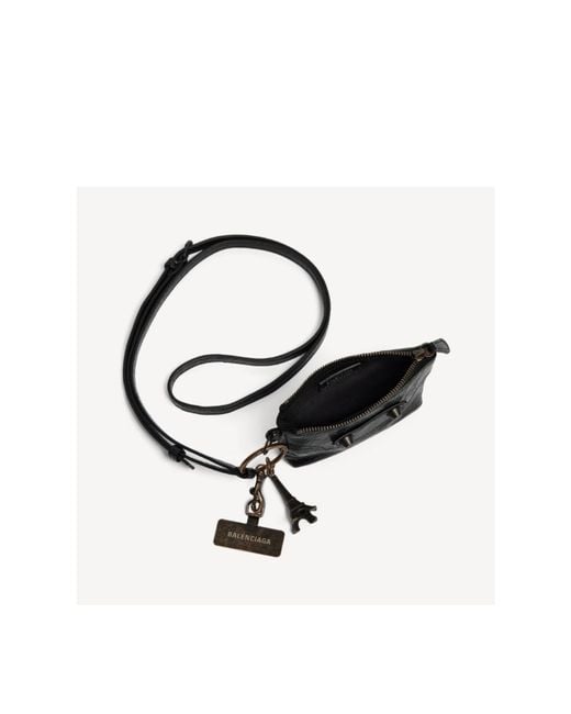 Balenciaga White Le City Phone Strap Pouch