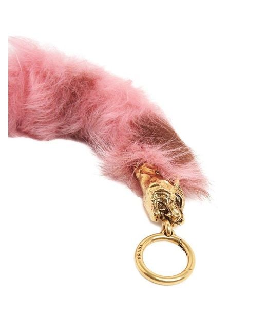 Prada Pink Logo Detail Strap
