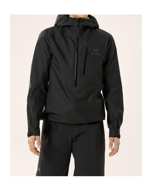 Arc'teryx Black Alpha Gore-Tex Lightweight Hooded Jacket