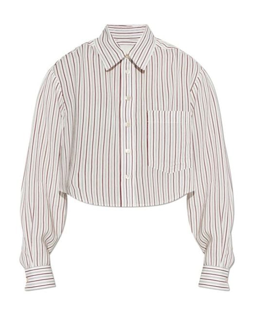 Isabel Marant White Fleora Striped Shirt