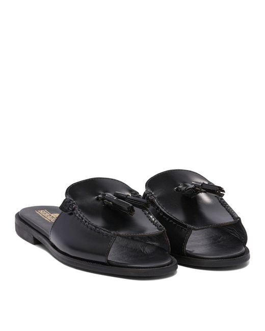 Sebago Black Will Open Toe Slides