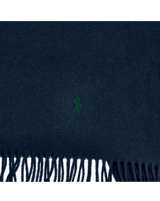 Polo Ralph Lauren Blue Fringed Scarf for men
